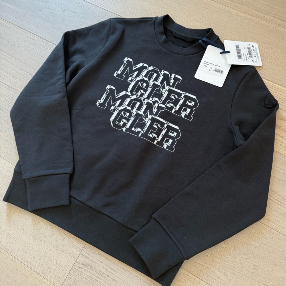 Authentic Moncler Black Men's Sweatshirt - Small - BNWT
